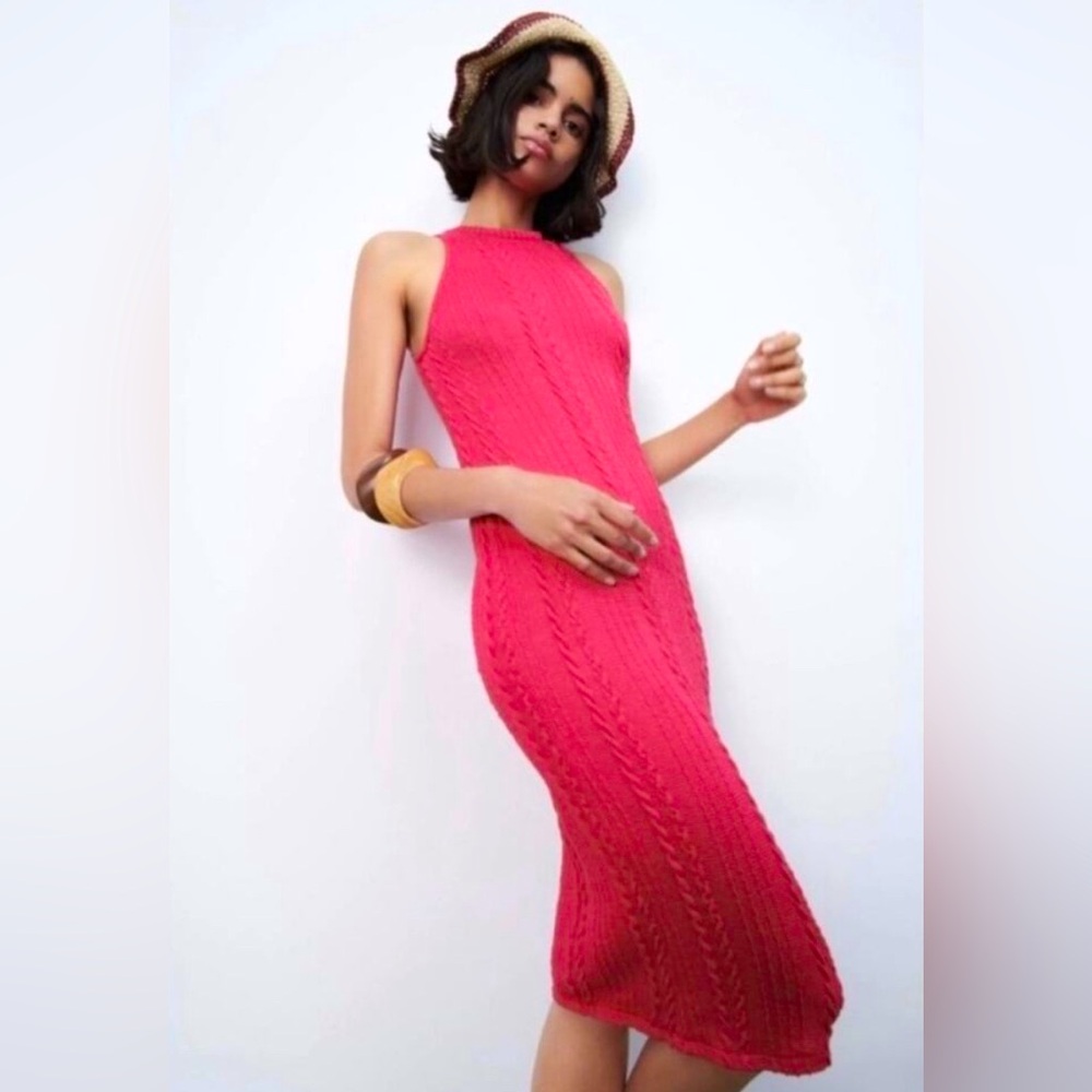 ZARA Blogger Favorite Cable Knit Dress - Size Small